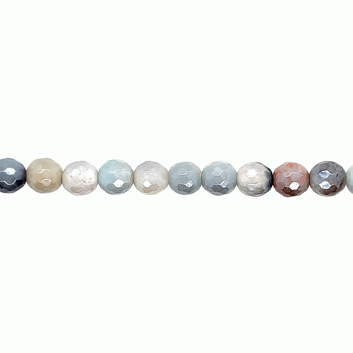 Plated Amazonite Faceted Beads