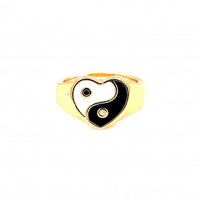 Yin Yang Heart Ring