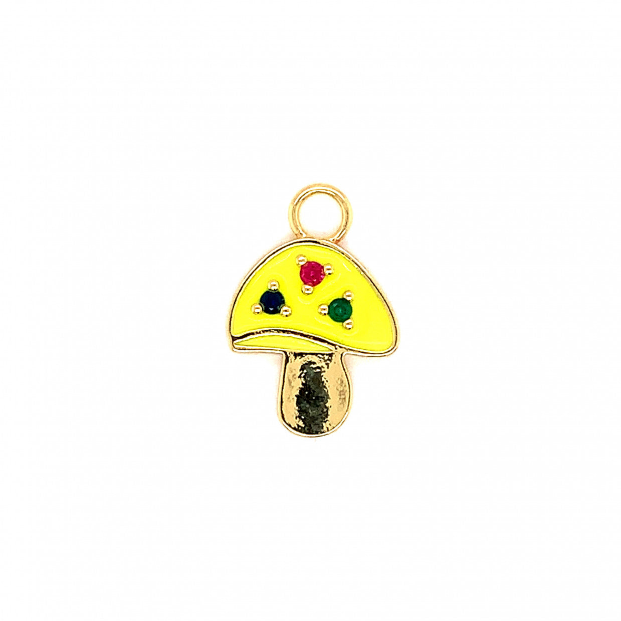 CZ Enamel Mushroom Charm