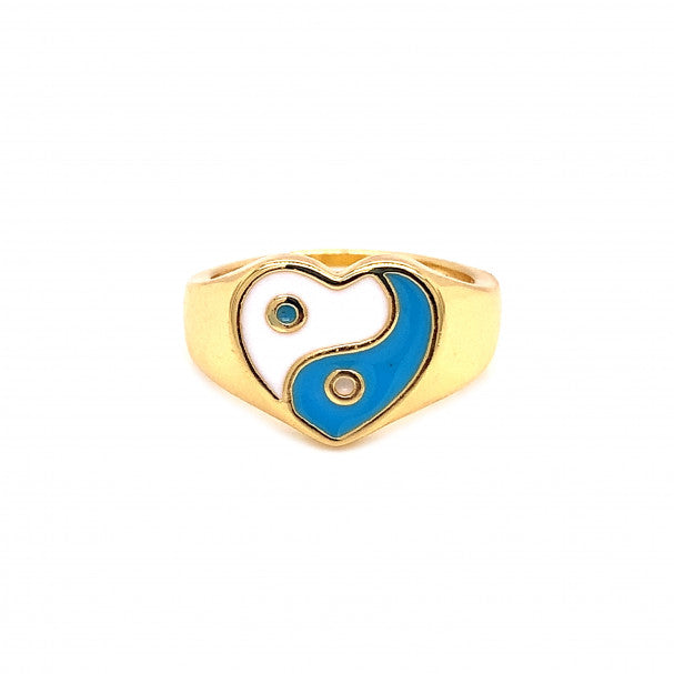 Yin Yang Heart Ring