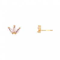Triple Marquise CZ Stud - Gold Plated