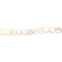 White Shell Mother of Pearl Heart Beads
