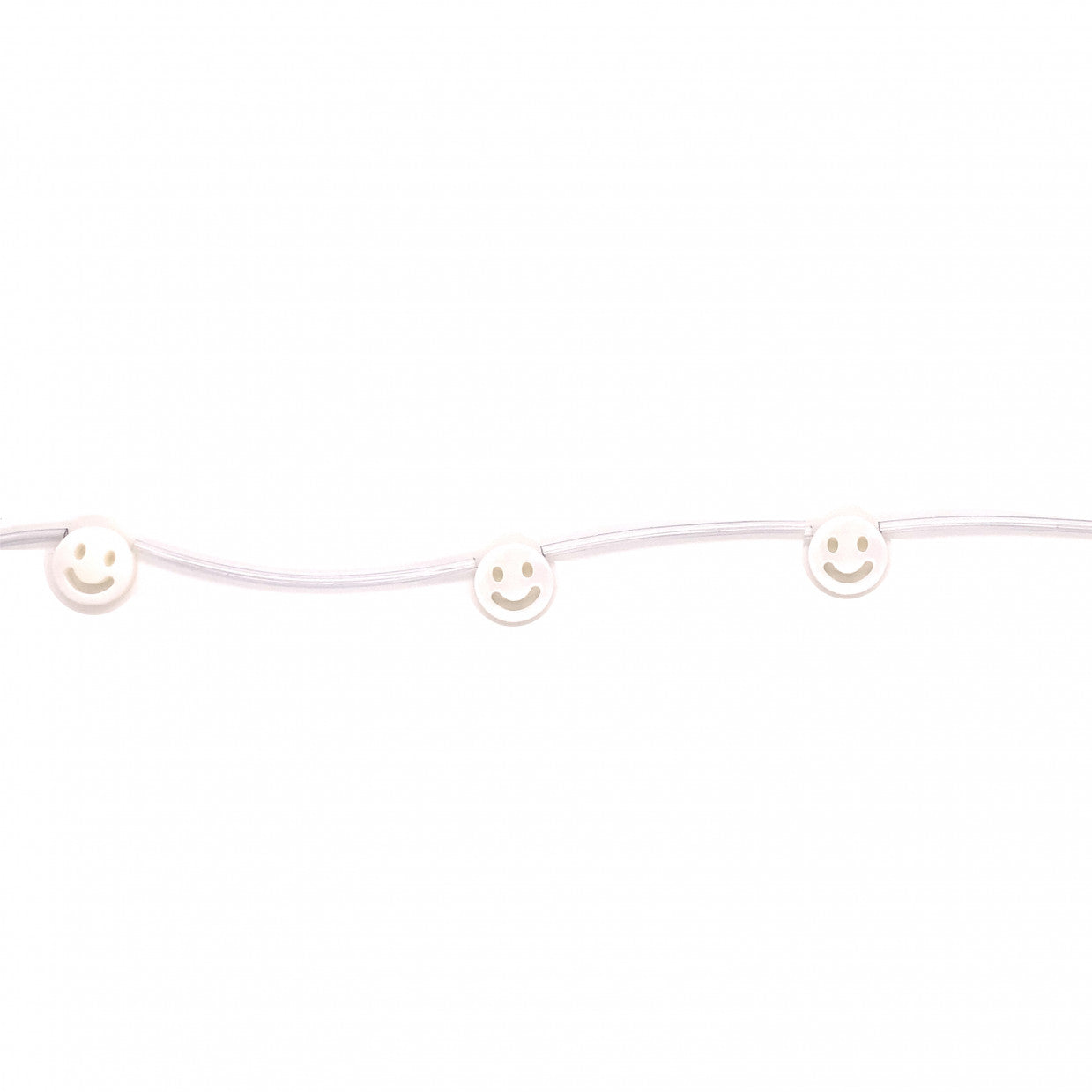 White Mother of Pearl Shell Smiley Beads