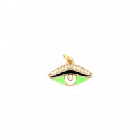 CZ Enamel Evil Eye Charm