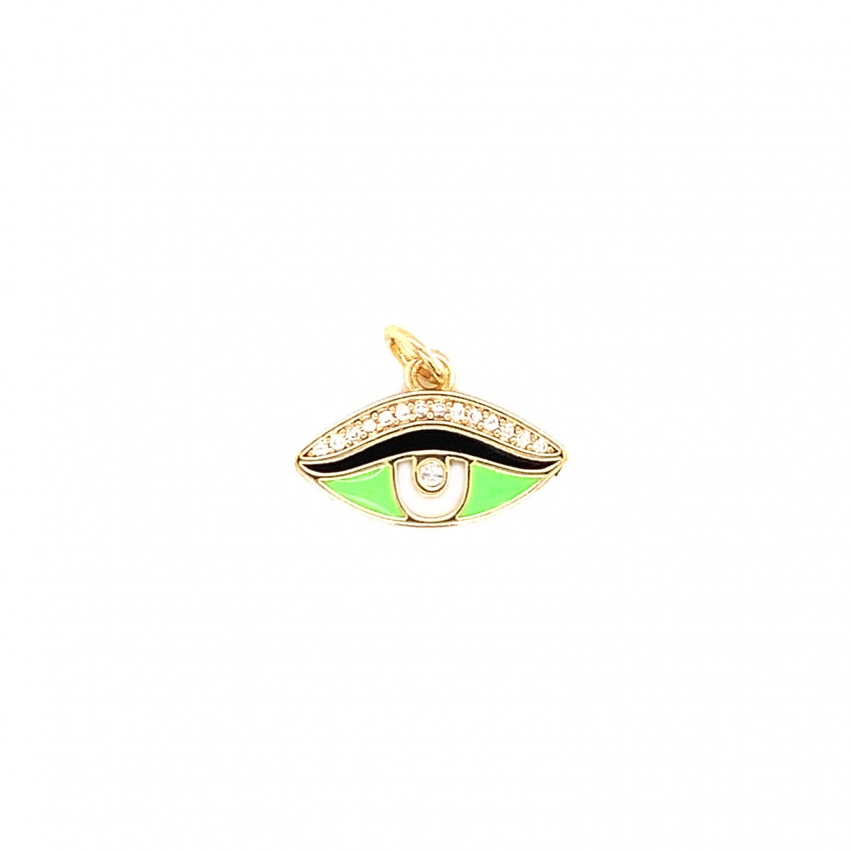 CZ Enamel Evil Eye Charm