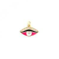 CZ Enamel Evil Eye Charm