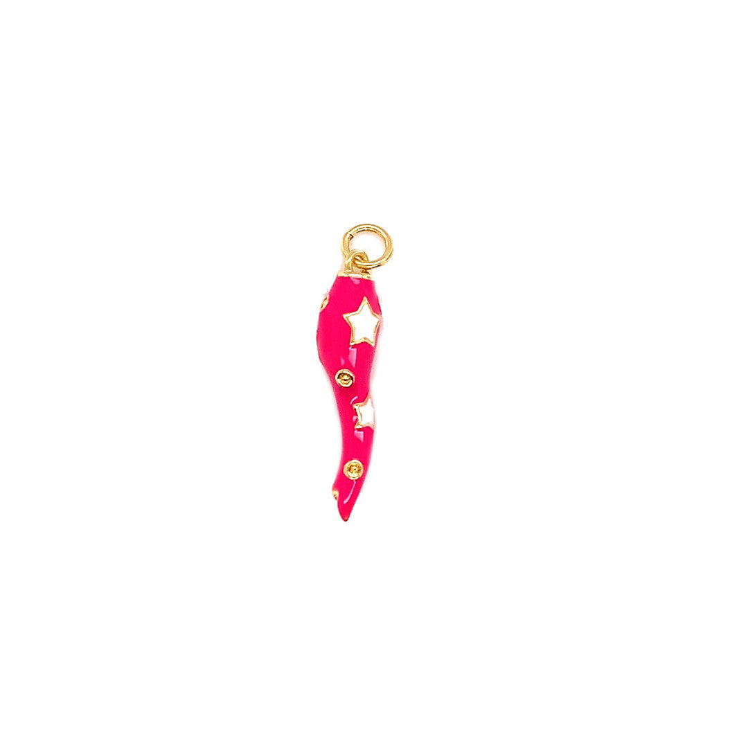 Enamel Horn Charm