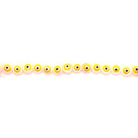 Hand Painted Flat Evil Eye Shell Pearl Beads