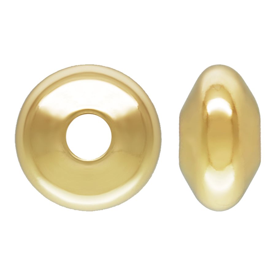 3.6mm x 2.0mm Gold Filled Saucer Beads