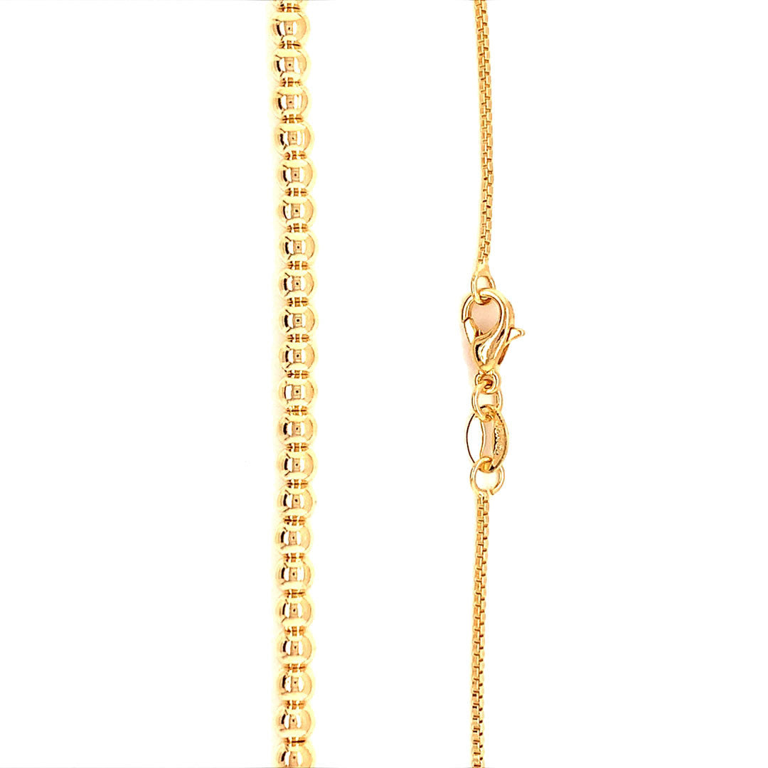 4mm Beaded Choker on Box Chain