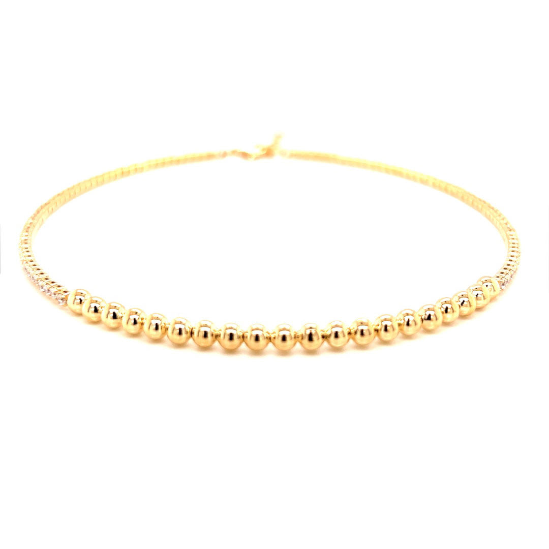 Tennis Choker with Beaded Accents