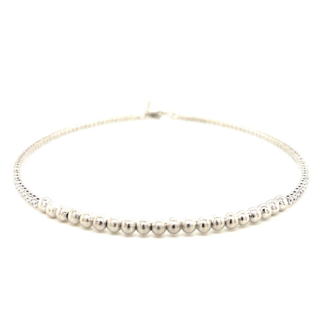 Tennis Choker with Beaded Accents