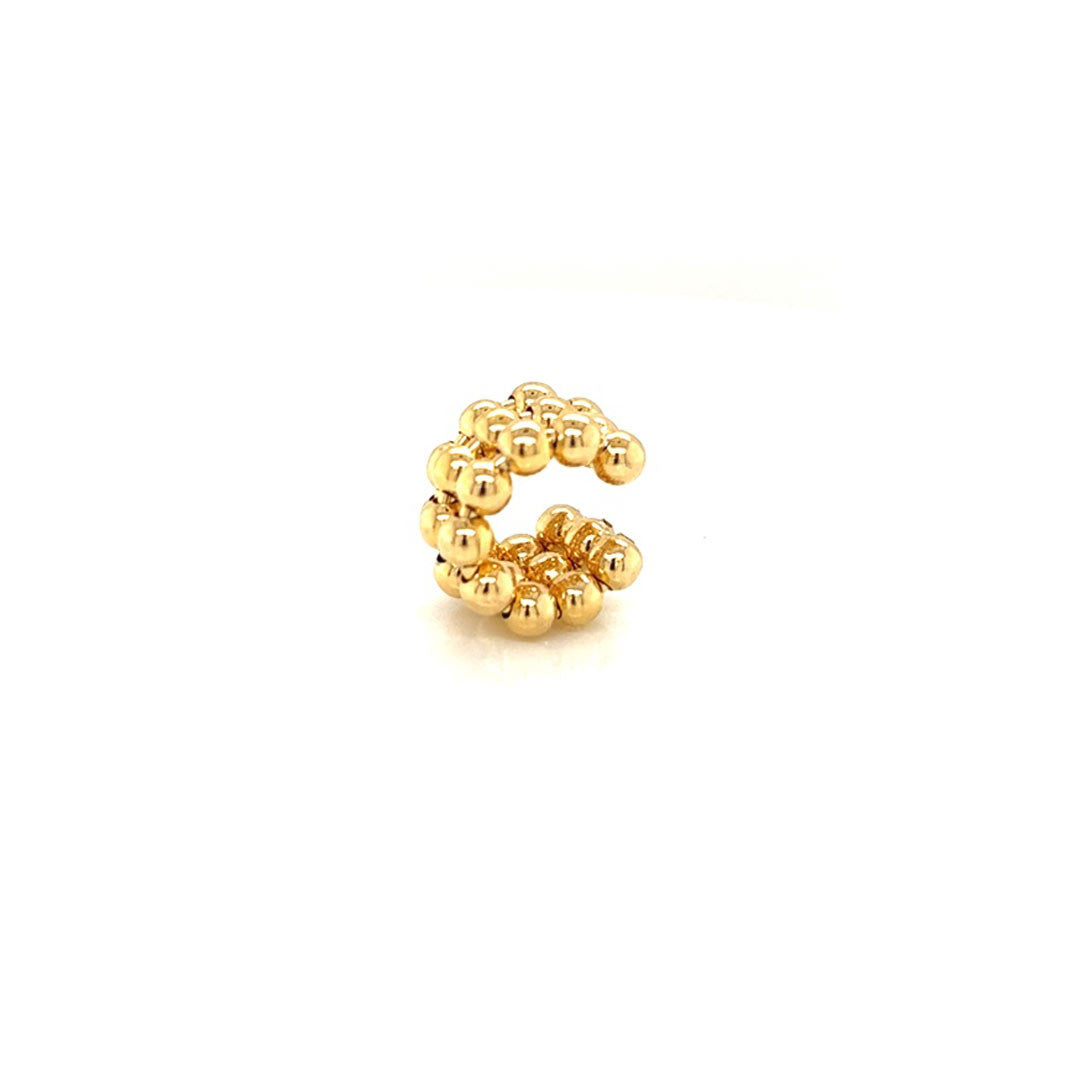 3.5mm Triple Beaded Ear Cuff - Gold Filled