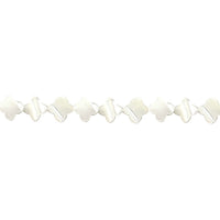 White Mother of Pearl Shell Clover Beads