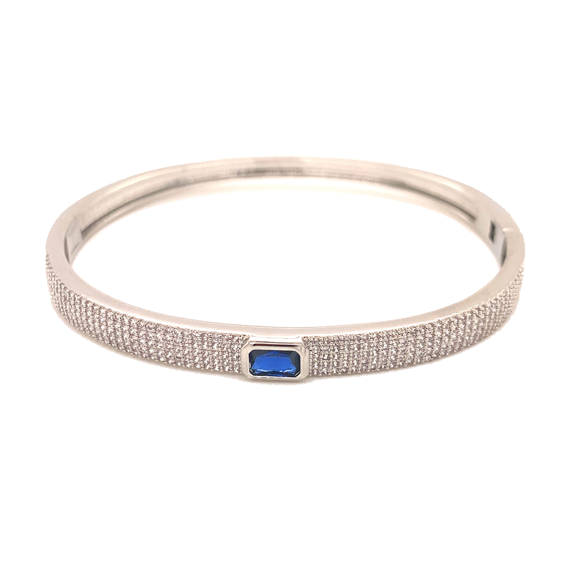 CZ Sapphire Bangle