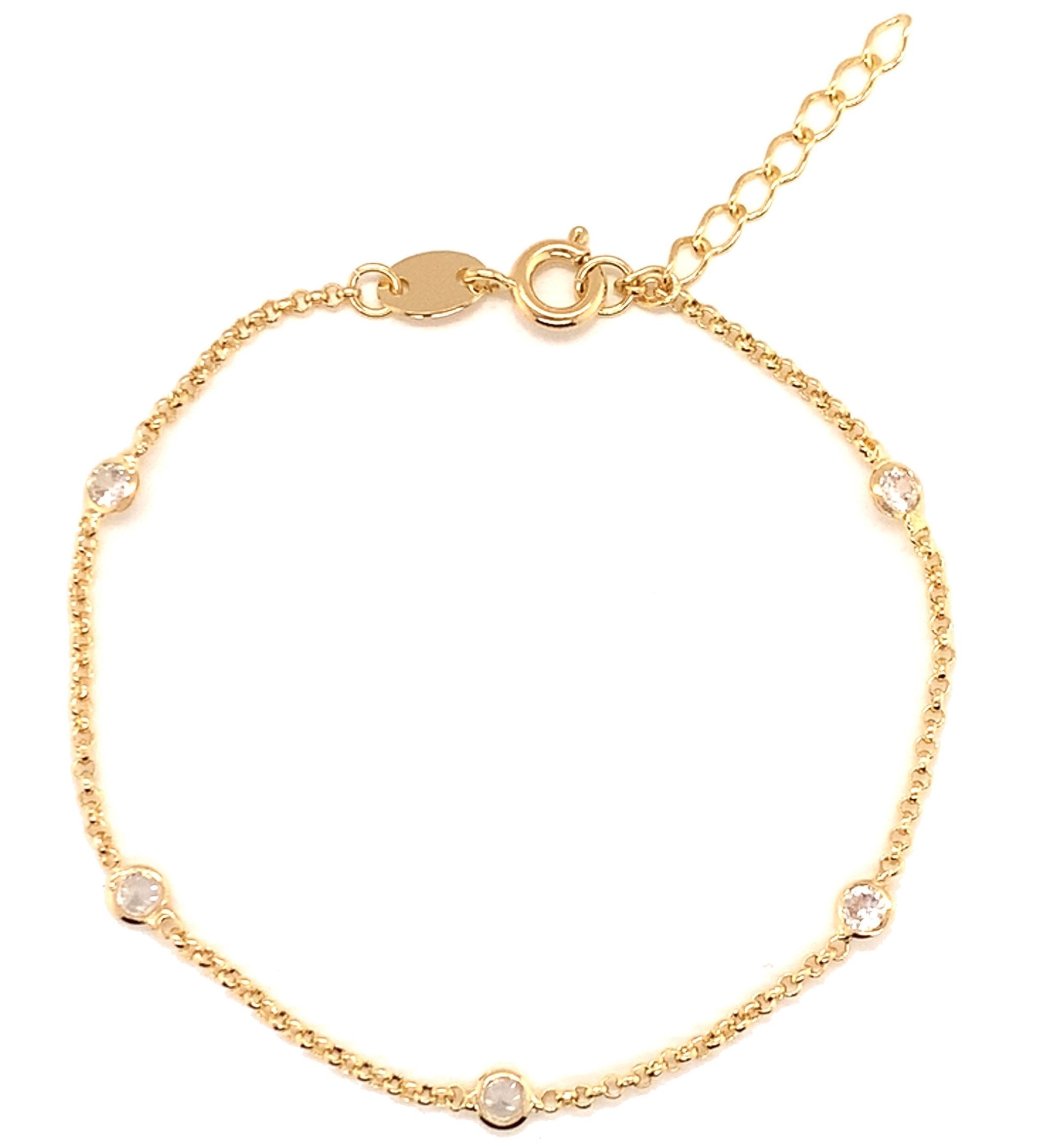 CZ Station Bracelet