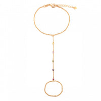 Colored Crystal Hand Chain