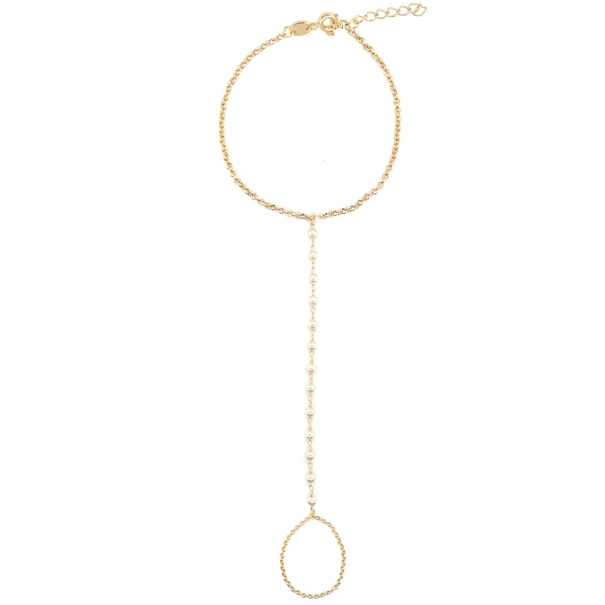 Faux Pearl Hand Chain