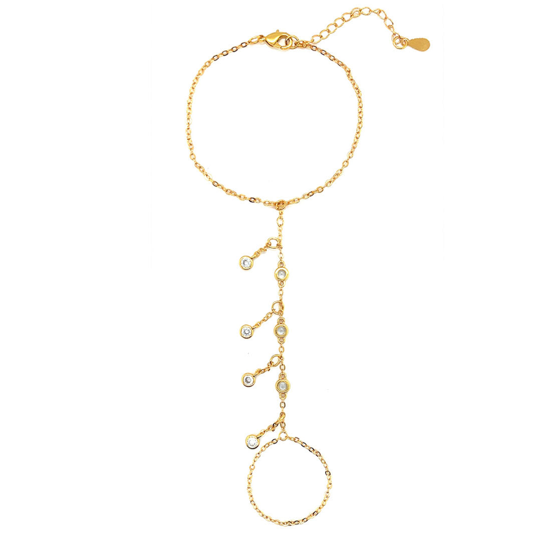 Colored Crystal Hand Chain