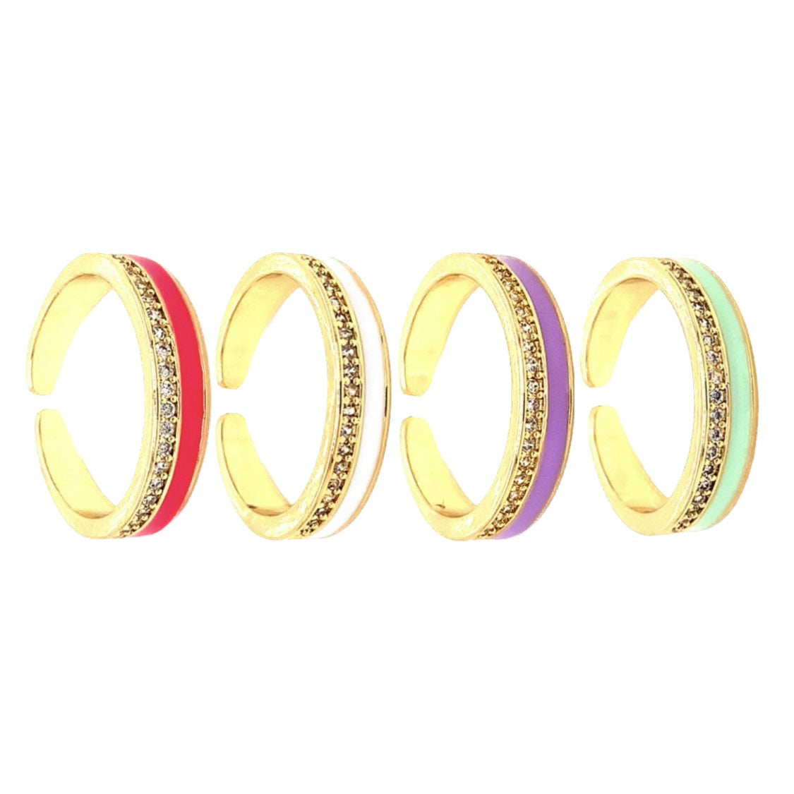 CZ Enamel Ring