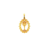 Heart Chalice Medallion Pendant 25mm - Gold Filled