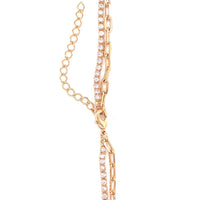 Layered Tennis & Paperclip Necklace