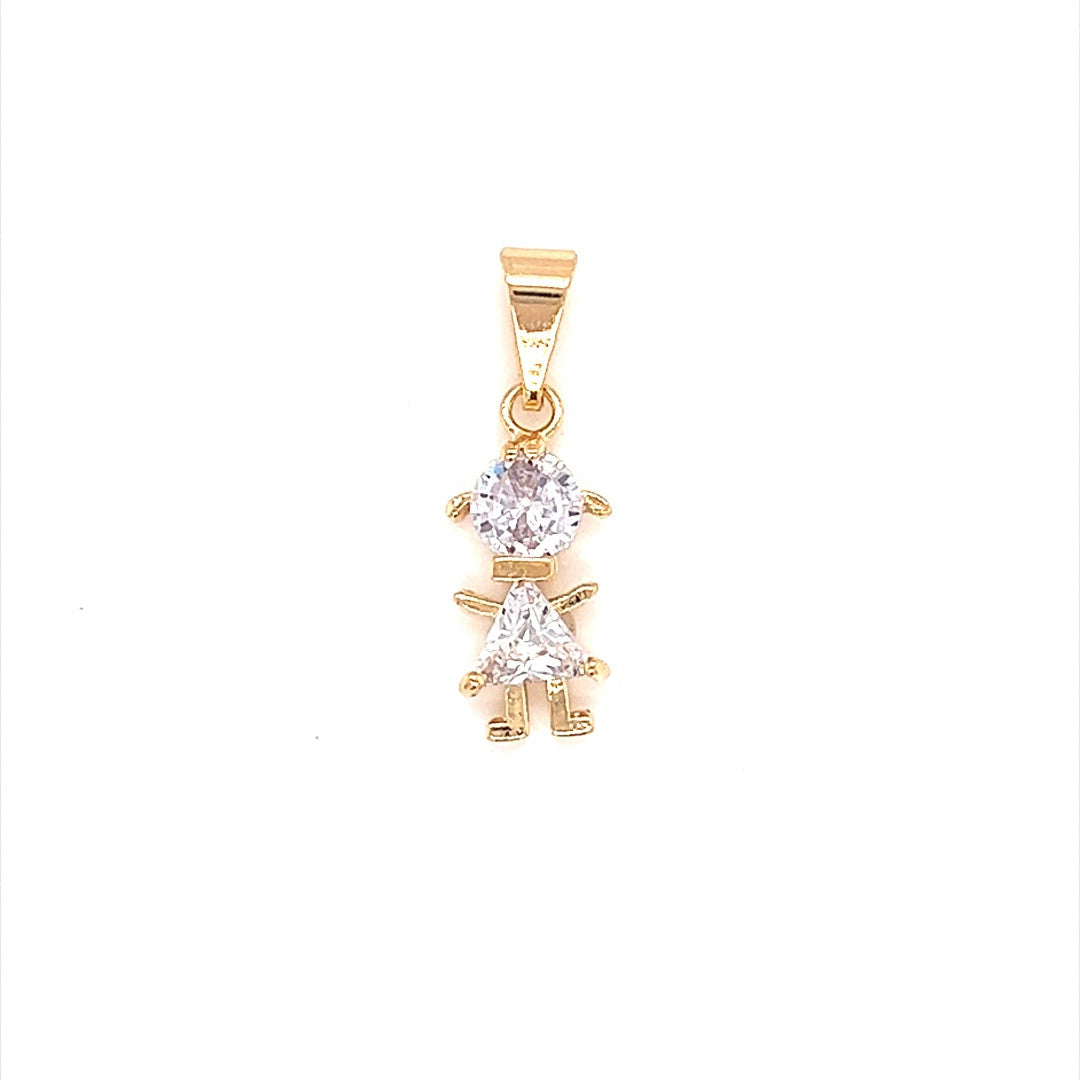 CZ Child Charm 16mm - Gold Filled