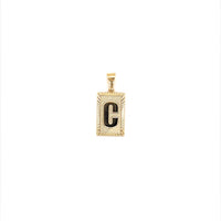 Block Initial Pendant 12mm - Gold Filled