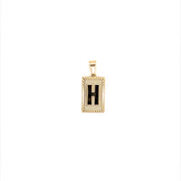 Block Initial Pendant 12mm - Gold Filled