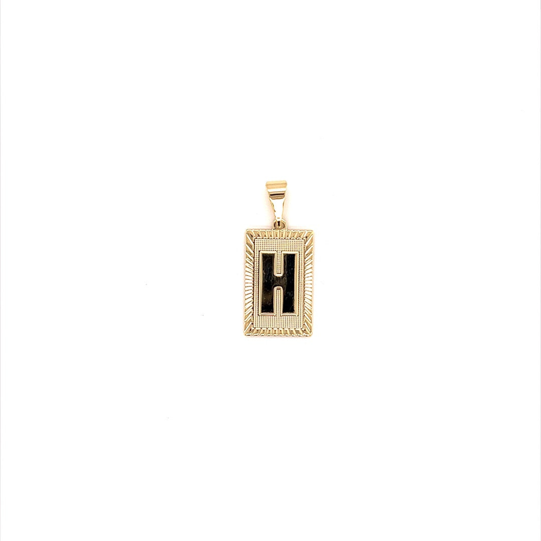 Block Initial Pendant 12mm - Gold Filled
