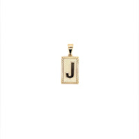 Block Initial Pendant 12mm - Gold Filled
