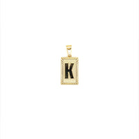 Block Initial Pendant 12mm - Gold Filled