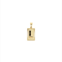 Block Initial Pendant 12mm - Gold Filled