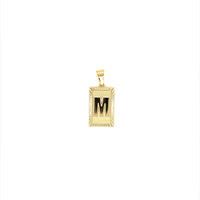 Block Initial Pendant 12mm - Gold Filled
