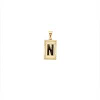 Block Initial Pendant 12mm - Gold Filled