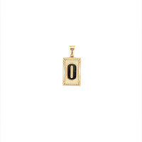 Block Initial Pendant 12mm - Gold Filled
