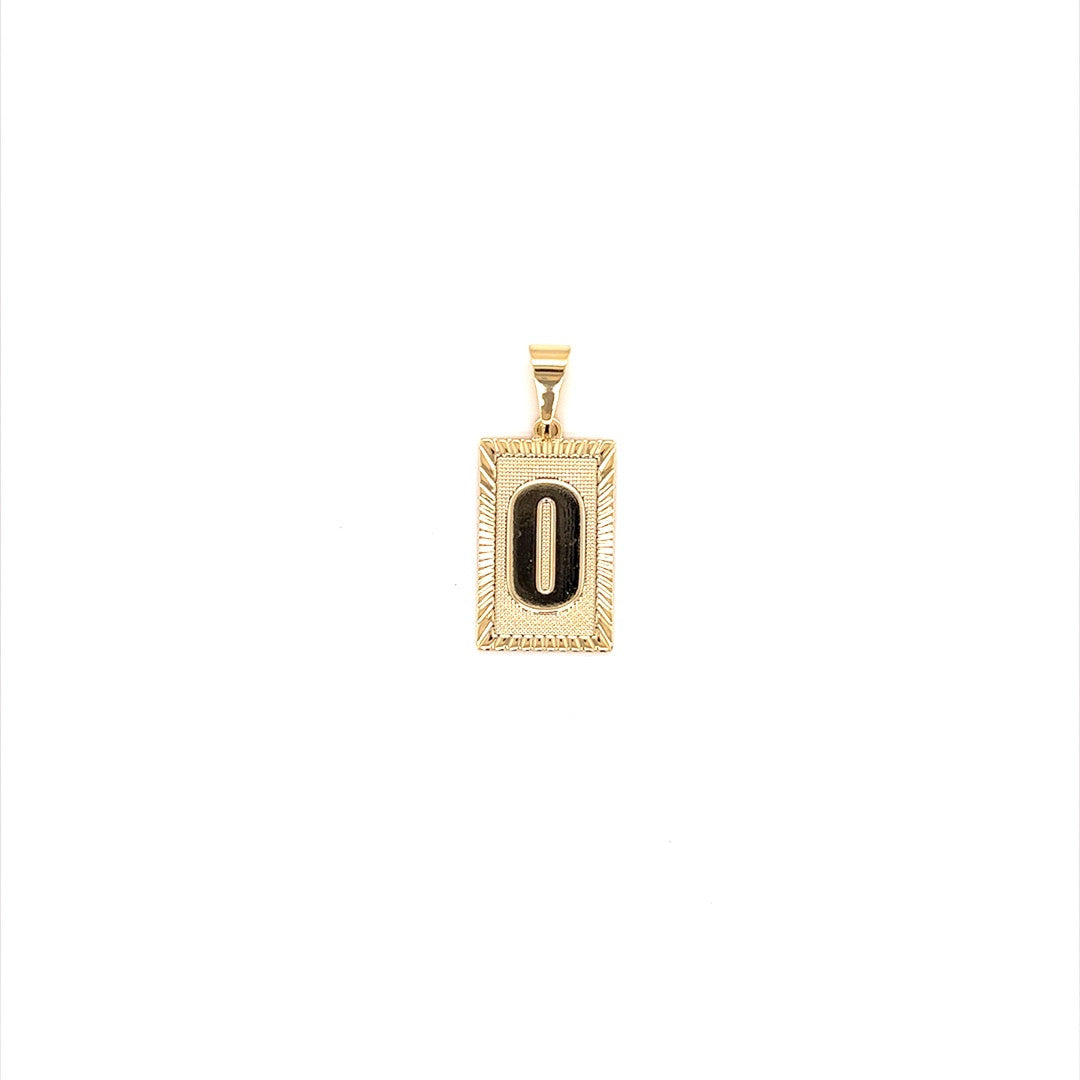 Block Initial Pendant 12mm - Gold Filled