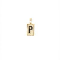 Block Initial Pendant 12mm - Gold Filled