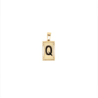 Block Initial Pendant 12mm - Gold Filled