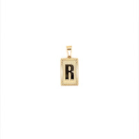 Block Initial Pendant 12mm - Gold Filled