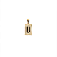 Block Initial Pendant 12mm - Gold Filled