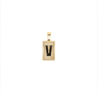 Block Initial Pendant 12mm - Gold Filled
