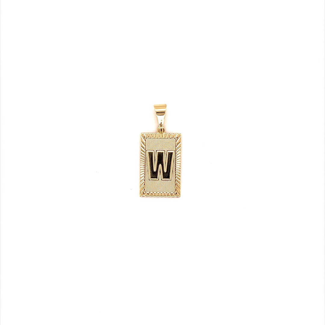 Block Initial Pendant 12mm - Gold Filled