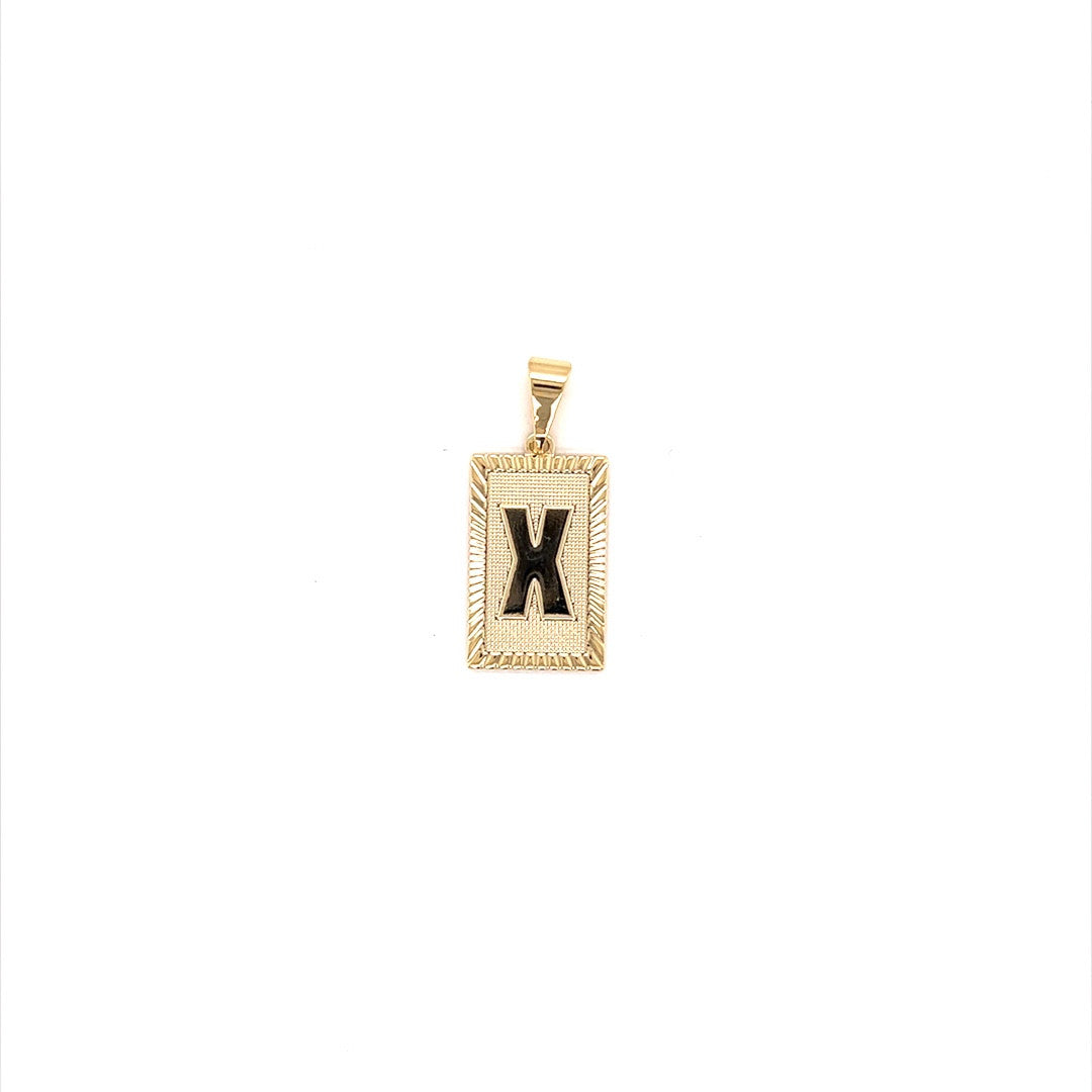 Block Initial Pendant 12mm - Gold Filled