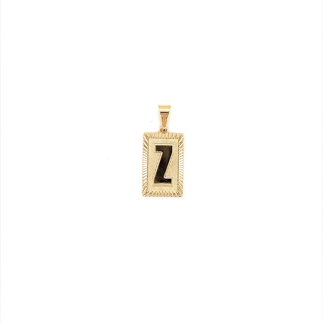 Block Initial Pendant 12mm - Gold Filled