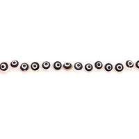 Hand Painted Flat Evil Eye Shell Pearl Beads