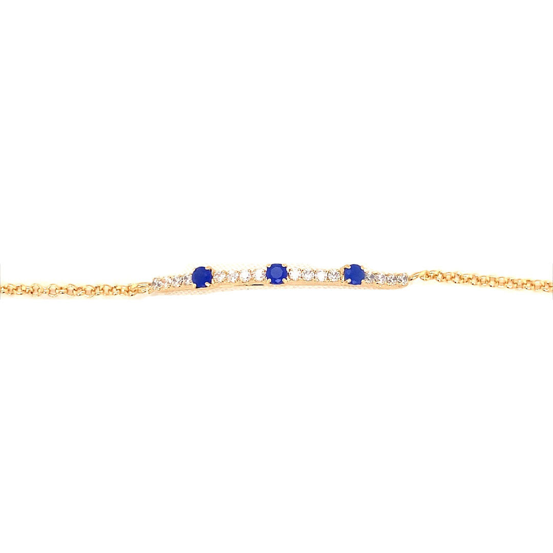 CZ Bar Chain Bracelet