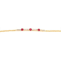 CZ Bar Chain Bracelet