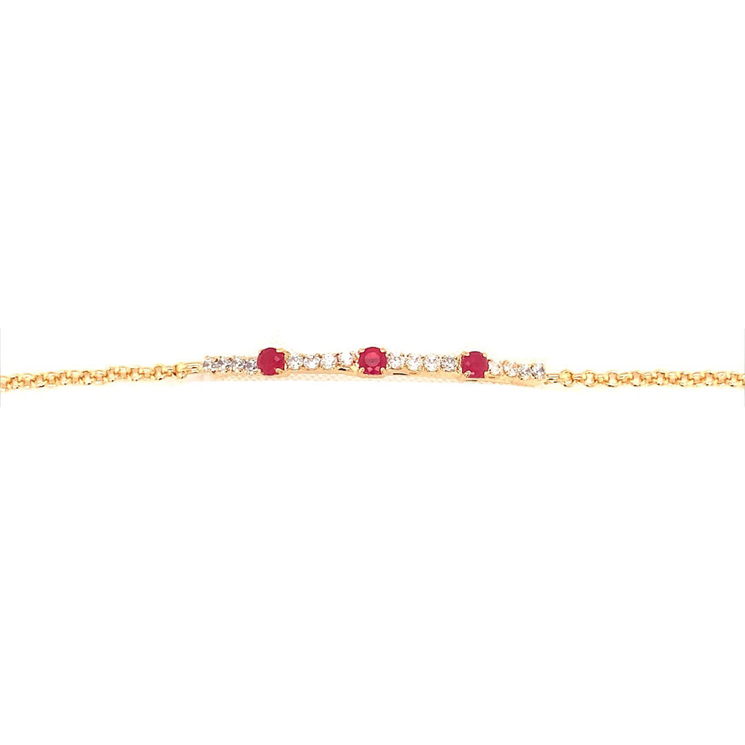 CZ Bar Chain Bracelet