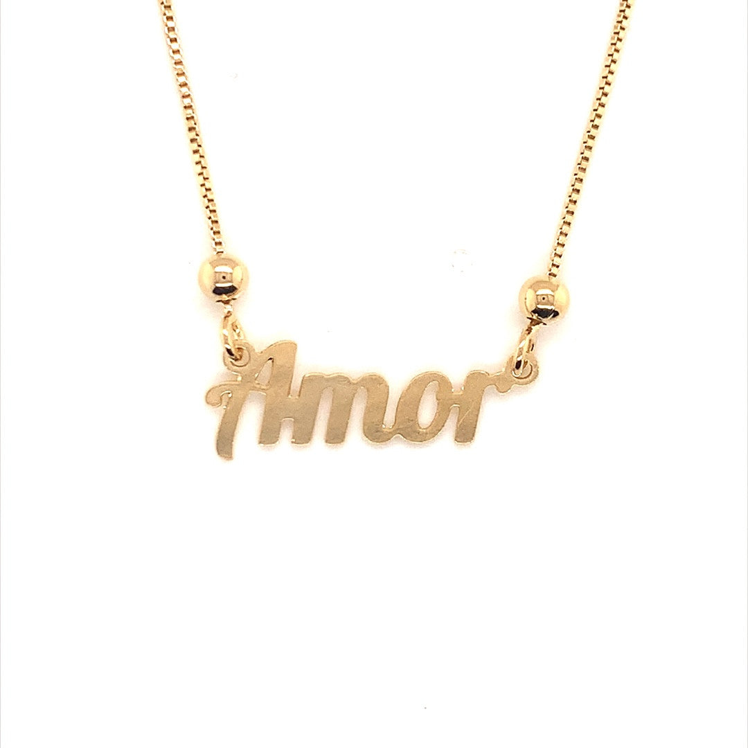 Box Chain with Amor Pendant